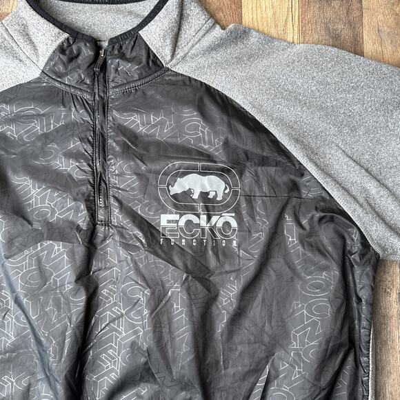 Ecko Function Jacket Men's Size 3XL Black 1/4 Zip Fleece Softshell Athletic 5269 - Picture 5 of 13